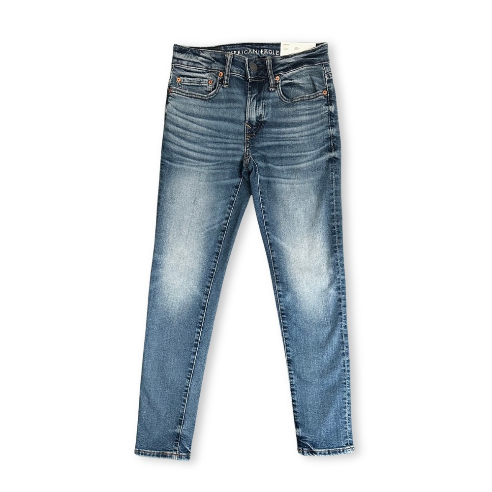 American Eagle Skinny Jeans Women 26x28 Blue NEW Airflex+ Jet Indigo 5875